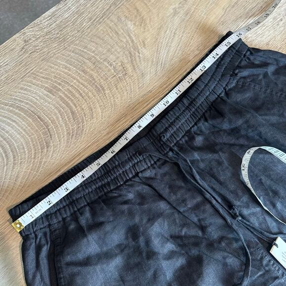 Banana Republic TALL Linen Pull On Ankle Pant Black L 713472 - Picture 9 of 11
